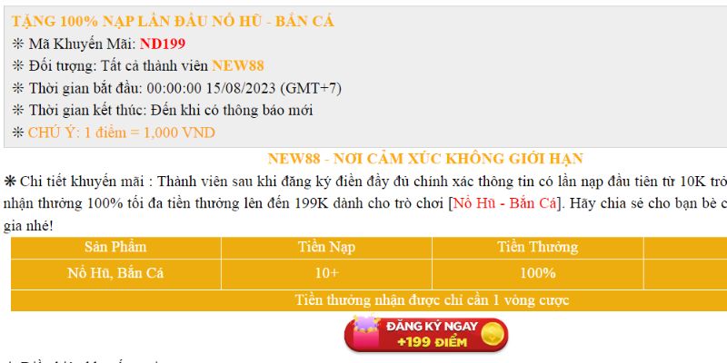 Ưu đãi hấp dẫn hiện có cho người mới